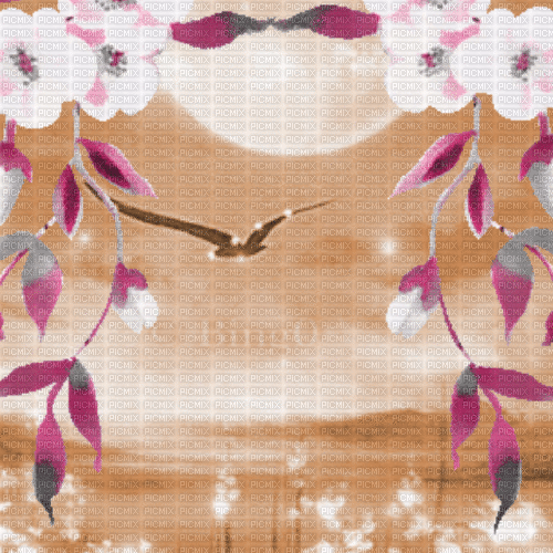 bg springflowers anim beige idca - 無料のアニメーション GIF