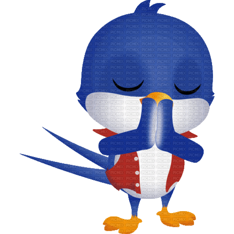 modrý pták 2 - GIF animado grátis