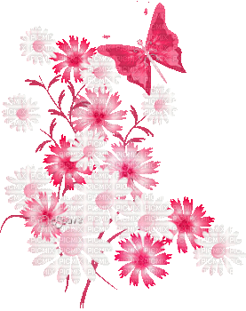 soave deco spring flowers branch butterfly - Ücretsiz animasyonlu GIF