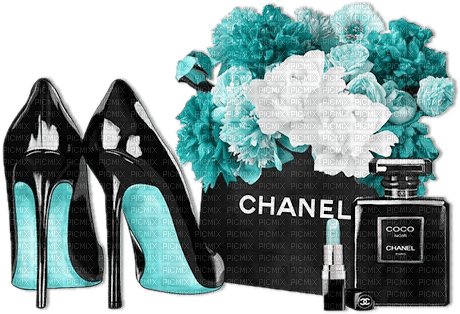 soave deco fashion coco chanel perfume  teal - png grátis