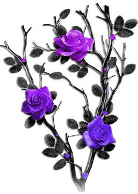 soave deco flowers rose branch fantasy gothic - δωρεάν png