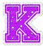 Kaz_Creations Animated Alphabet Purple K - Free animated GIF