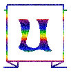 Lettre U Arc en ciel - Bezmaksas animēts GIF