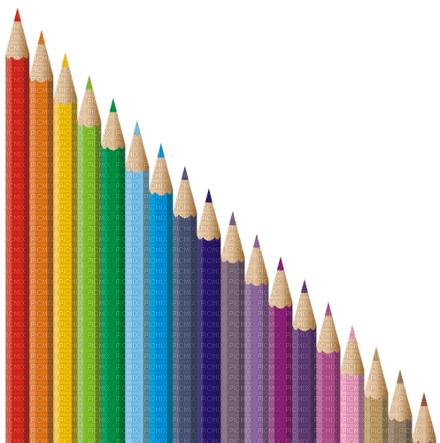 School. Colored pencils. Leila - bezmaksas png