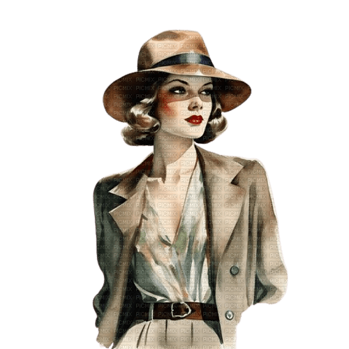 Женщина в шляпе - png grátis