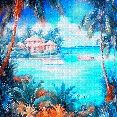 soave background animated summer tropical - Δωρεάν κινούμενο GIF