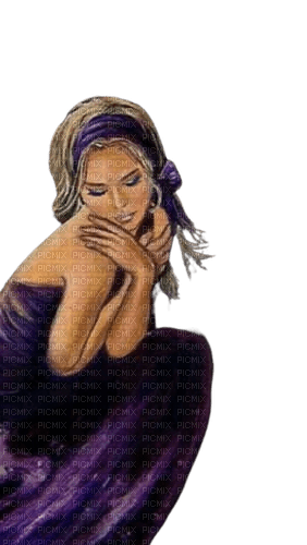 loly33 femme pensive - δωρεάν png