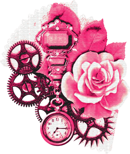 Steampunk.Deco.Pink - Free PNG