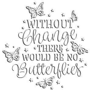 kikkapink change butterflies text white - kostenlos png