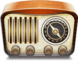 soave deco radio music vintage retro brown - png gratis
