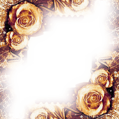 soave frame vintage flowers corner  rose brown - 免费PNG