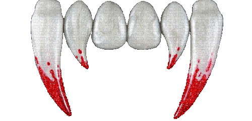 vampire fangs blood gore horror glitter - GIF animado gratis
