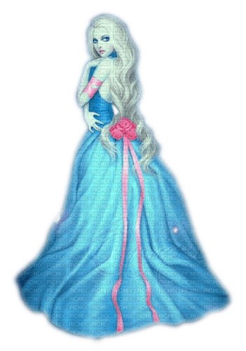 Rena blue Anime Princess Prinzessin Girl - 免费PNG
