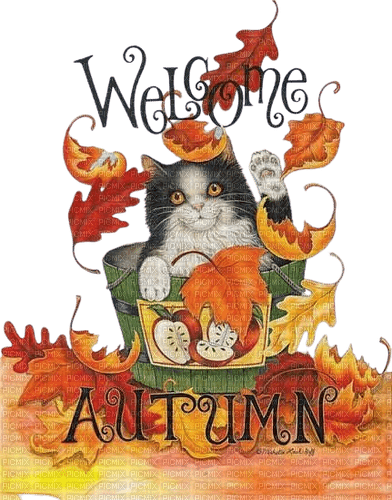loly33 texte welcome autumn - png ฟรี