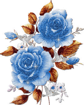 Fleurs bleues - Free animated GIF
