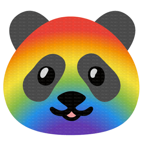 Emoji source rainbow panda - gratis png
