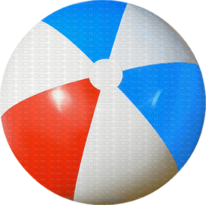 Beach Ball.White.Blue.Red - zdarma png