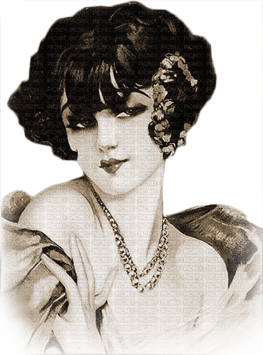 soave woman fashion vintage face sepia - 無料png