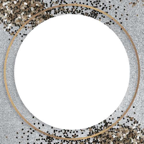 Silver.Gold.Cadre.Frame.Round.Victoriabea - 免费PNG