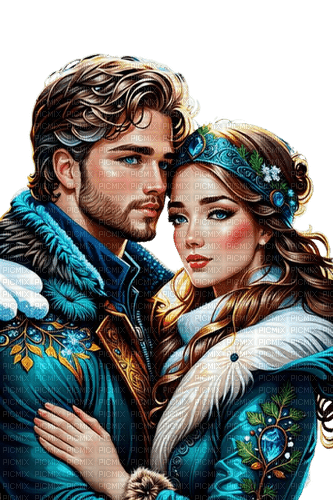 loly33 couple hiver - δωρεάν png