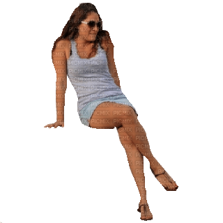 woman sitting - PNG gratuit