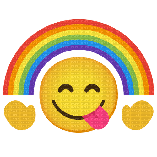 rainbow smiley - PNG gratuit