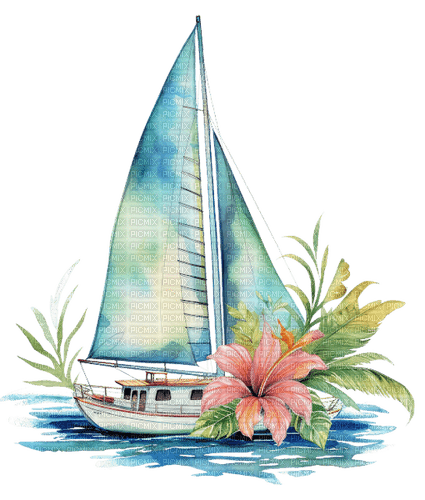 summer, boat, sea, été, bateau, mer - PNG gratuit