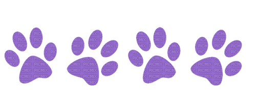 purple pawprints - png ฟรี