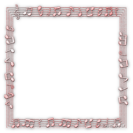 soave frame music note deco border pink - png ฟรี