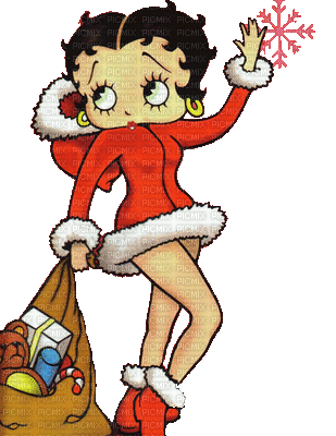 Christmas Betty Boop bp - Ilmainen animoitu GIF