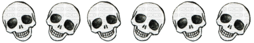 Emo Goth skulls - GIF animé gratuit