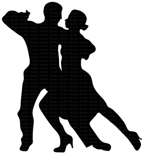 5007 -dancing silhouette - PNG gratuit