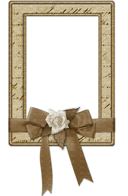frame-beige-bow-minou52 - kostenlos png