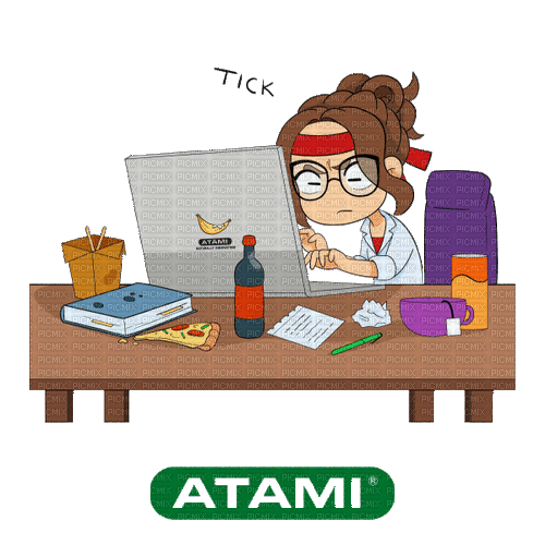 Working Work From Home - GIF animado grátis