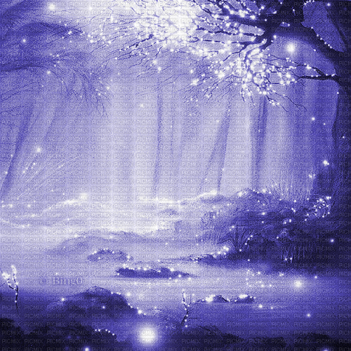 Y.A.M._Gothic Fantasy Landscape background blue - 免费动画 GIF