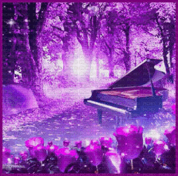 Piano.Fantasy.Purple.Music.gif.Victoriabea - Bezmaksas animēts GIF
