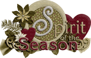 Kaz_Creations Deco Text Spirit of the Season - ücretsiz png
