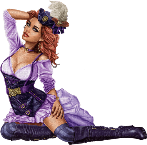 Steampunk woman - besplatni png