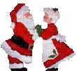 Santa and Mrs Claus bp - Gratis animeret GIF