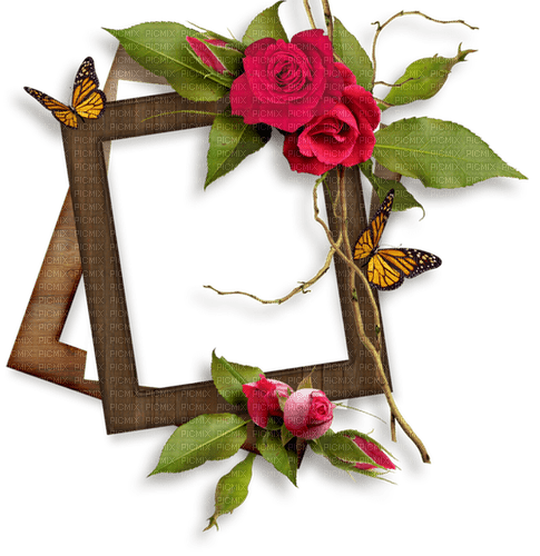 Roses frame - kostenlos png