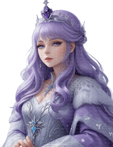 fantasy woman purple crown - δωρεάν png