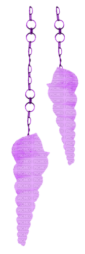 Hanging Seashells.Purple - Free PNG