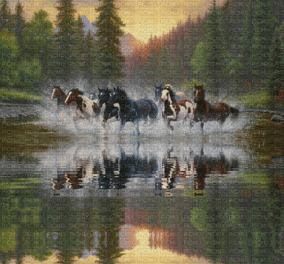 chevaux - 免费动画 GIF