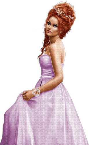 Woman. Redhead. Prom dress. Pink. Summer. Leila - Free PNG