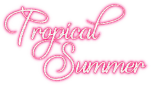 Tropical Summer Text - безплатен png