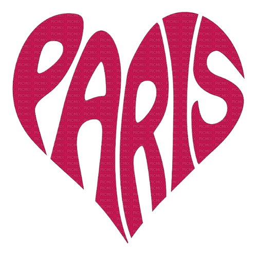 Paris.Text.Red.Deco.Heart.Victoriabea - PNG gratuit