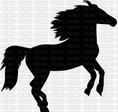 Galloping Horse Silhouette - GIF animasi gratis
