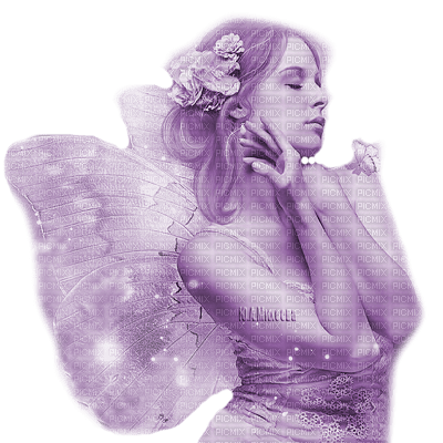 Y.A.M._Fantasy fairy purple - png gratuito