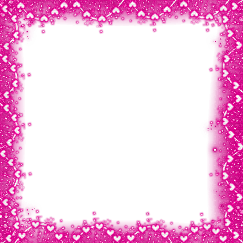 Hearts.Sparkles.Frame.Pink - 無料png