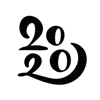 new year 2020 silvester number  text la veille du nouvel an Noche Vieja канун Нового года black tube - δωρεάν png